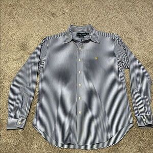 Ralph Lauren Blue and White Striped Shirt